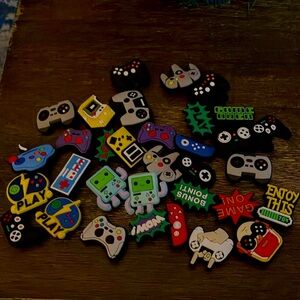 Video game shoe charms